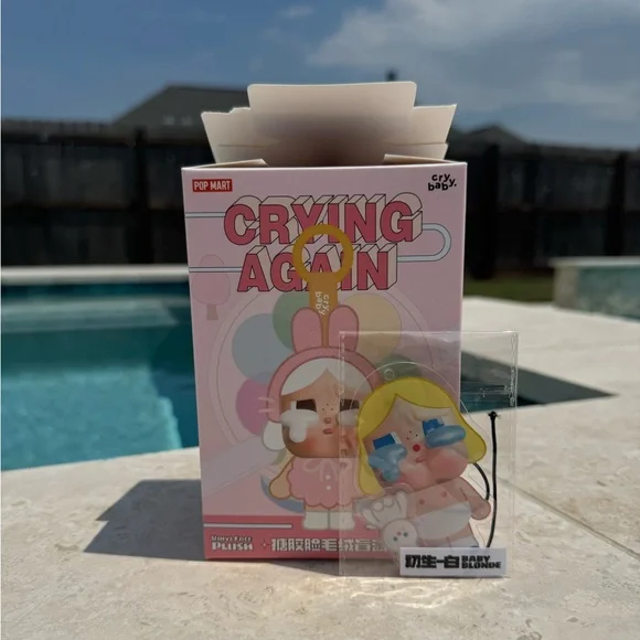 Authentic Pop Mart CRYBABY Crying Again — Baby Blonde Super Secret